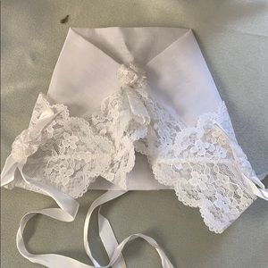 Vintage Lace Baptismal Baby Bonnet